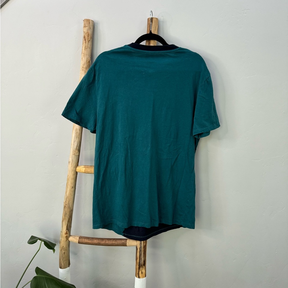 ASOS Navy and Teal Short Sleeve T-shirt - Picture 4 of 7